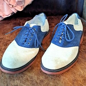 Rockport Mens Suede Two Tone Saddle Shoes Size 8.5M